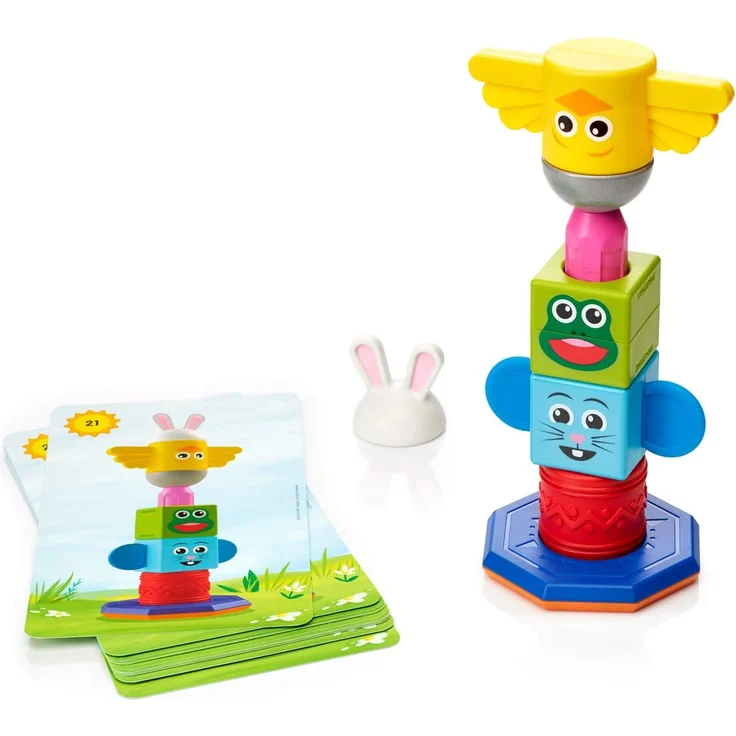 smart games SMX230 My First Totem, Bausteine für Babys, Spielzeuge für Mädchen und Kinder, bunt – Bild 2