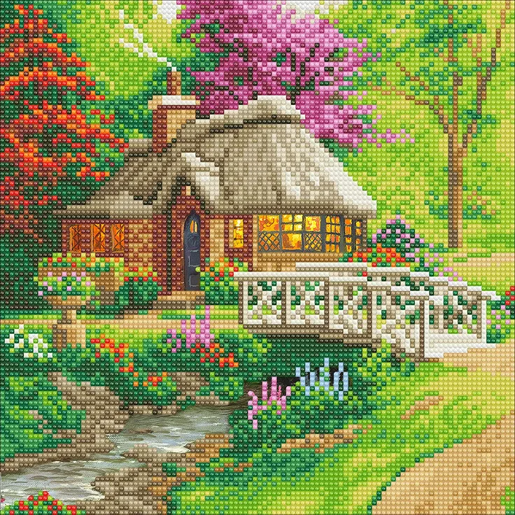Crystal Art Thomas Kinkade Landhaus 30x30cm