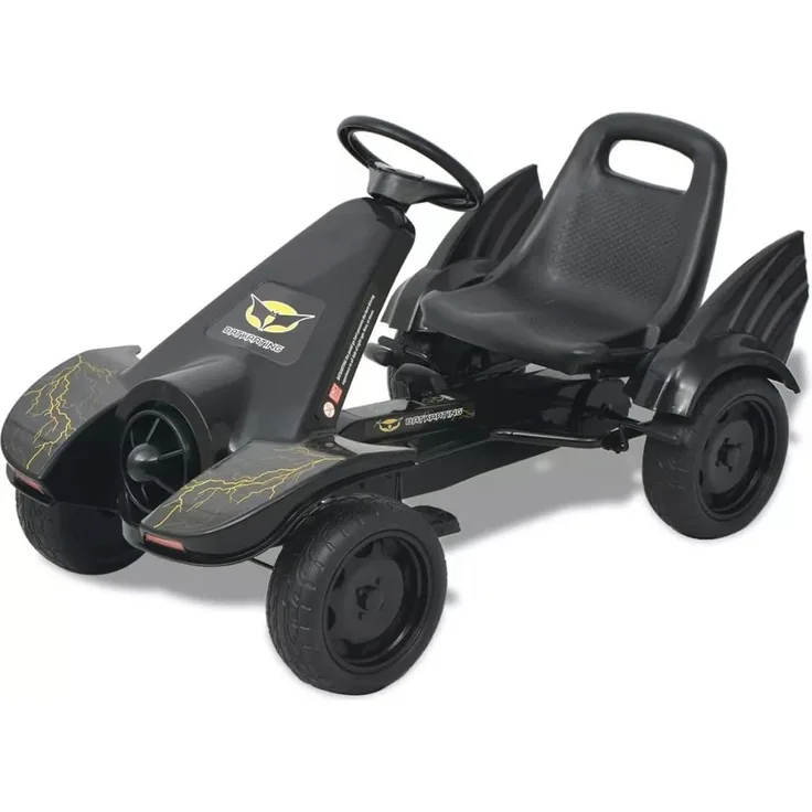 vidaXL Pedal Go-Kart mit verstellbarem Sitz Schwarz