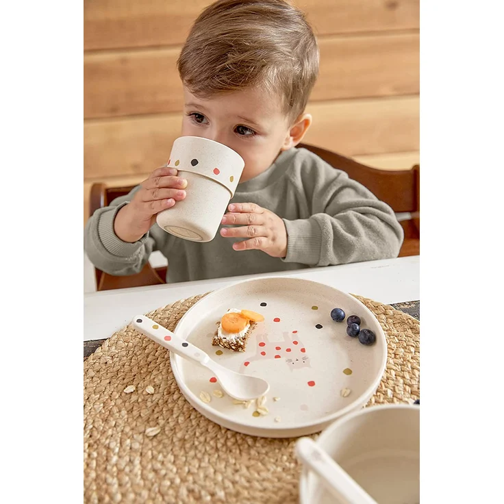 LÄSSIG Kinder Becher Trinkbecher Tasse Kindergeschirr ohne Melamin, BPA-frei, für Spülmaschine und Mikrowelle/Mug Little Mateys royal blue – Bild 4