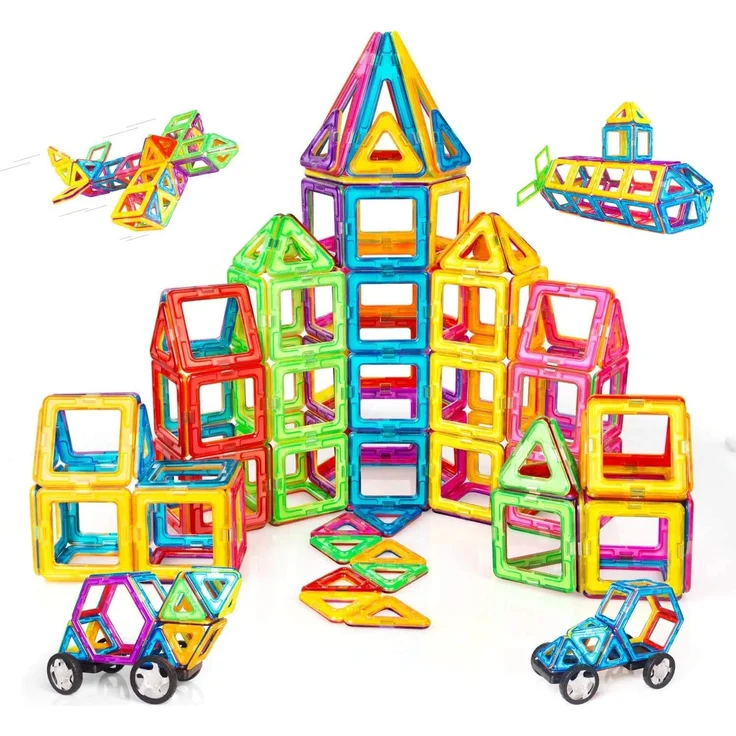 CONDIS Magnetische Bausteine 120 Teile, für Kinder ab 3 Jahre, Junge Mädchen Bauklötze Kinderspielzeug, Geschenk - Preisvergleich – Bild 1
