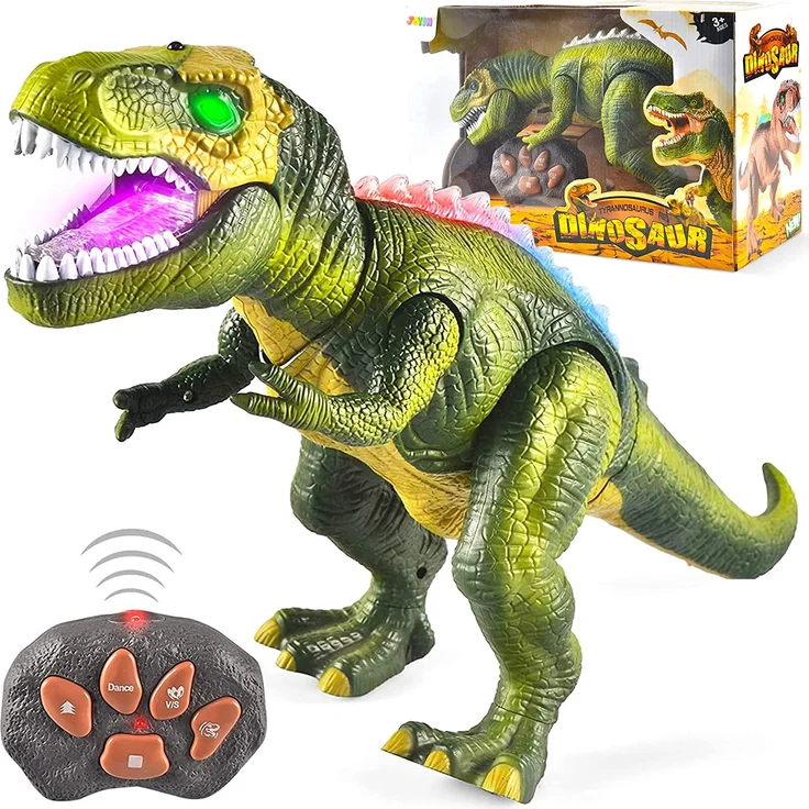 JOYIN Kinder LED Ferngesteuertes Dinosaurier Spielzeug, Elektronik T-Rex Dino Spielzeug mit Gehen, Brüllen, leuchtenden Augen und Kopfschütteln für Kleinkinder Jungen Mädchen – Bild 1