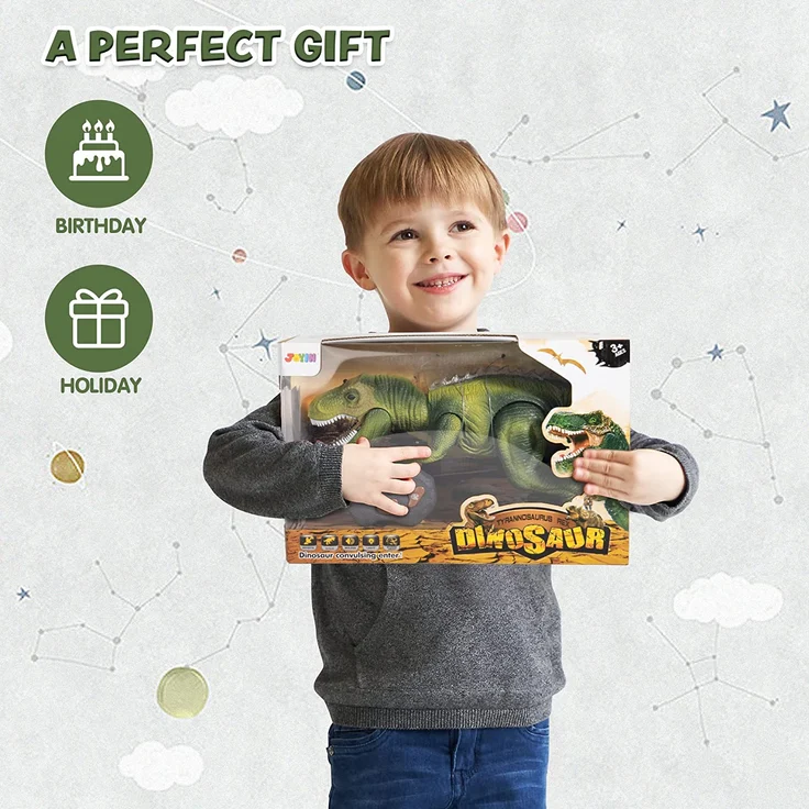 JOYIN Kinder LED Ferngesteuertes Dinosaurier Spielzeug, Elektronik T-Rex Dino Spielzeug mit Gehen, Brüllen, leuchtenden Augen und Kopfschütteln für Kleinkinder Jungen Mädchen – Bild 6