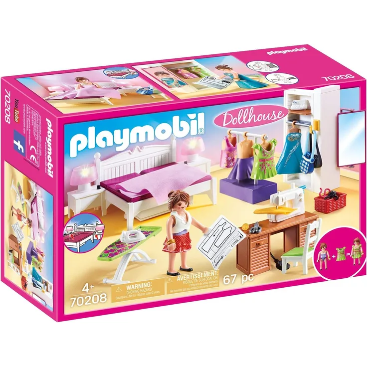 PLAYMOBIL 70208 - Dollhouse - Schlafzimmer mit Nähecke