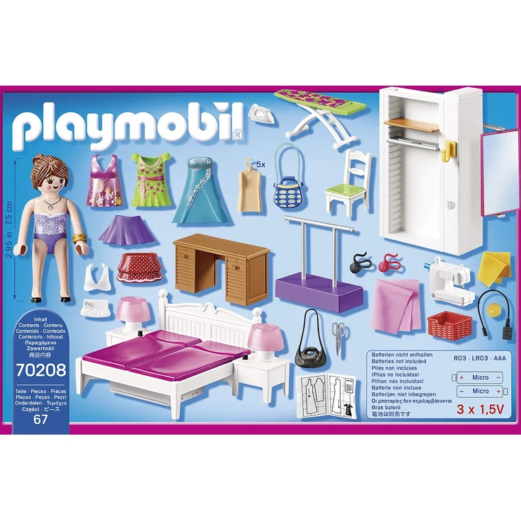 PLAYMOBIL 70208 - Dollhouse - Schlafzimmer mit Nähecke – Bild 7
