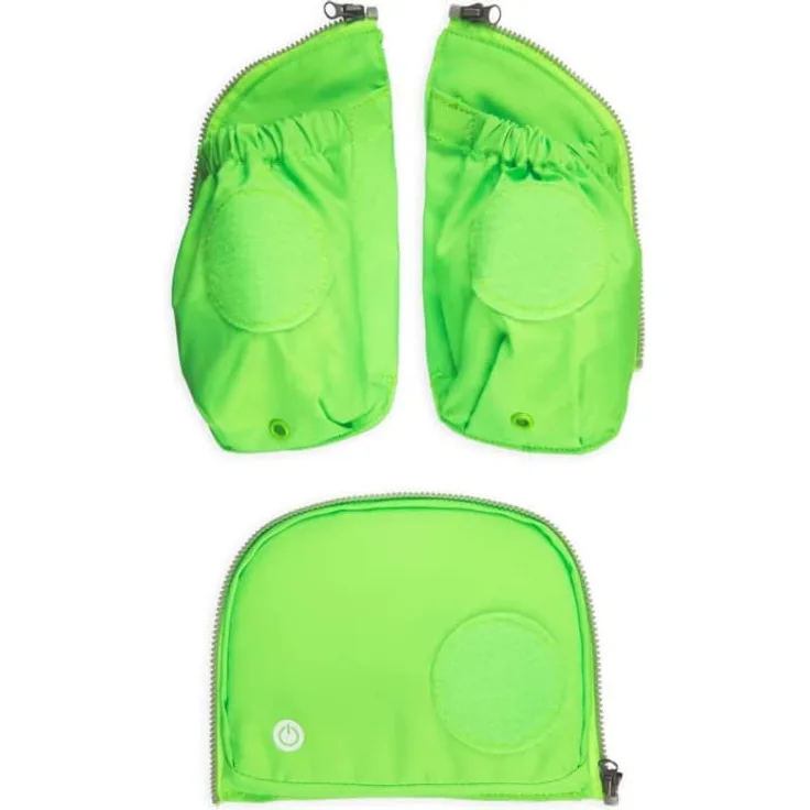 ergobag Fluo LED Seitentaschen Zip-Set Grün