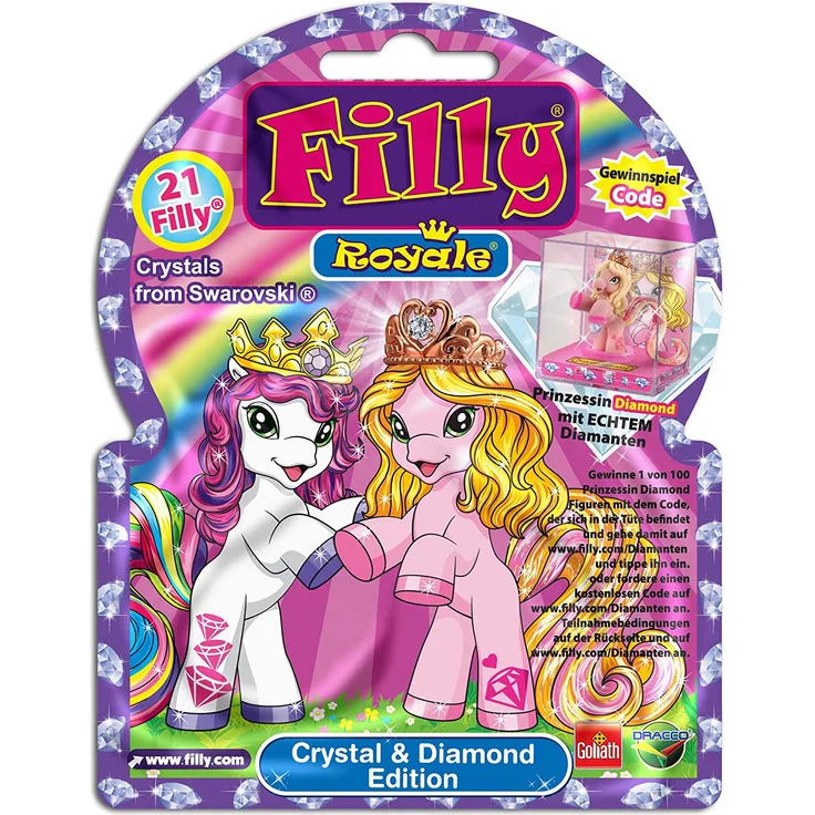 Filly Diamant Royals Sammelpferde, Cystal & Diamond Edition, ab 4 Jahren, 1x Stück, zufällige Auswahl