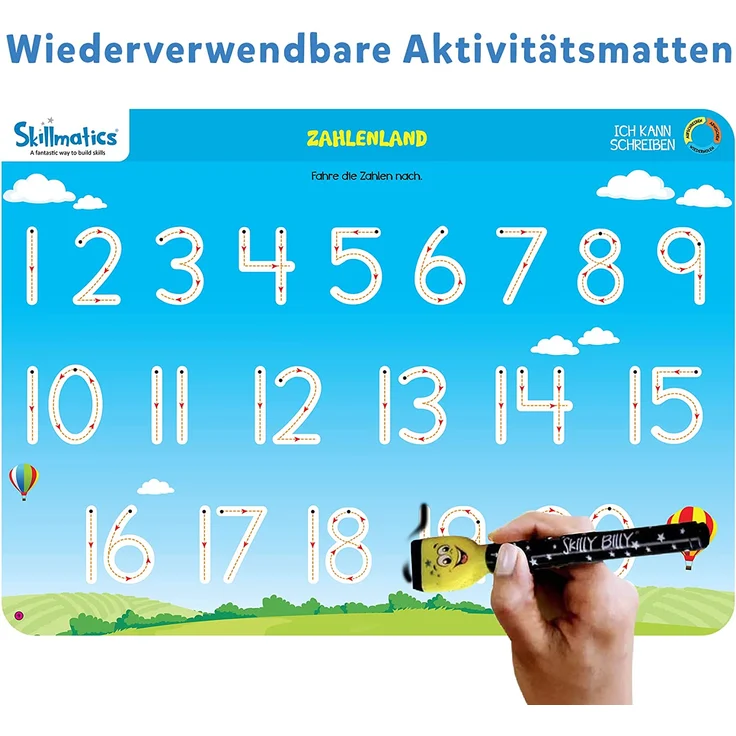 Skillmatics Lernspiel : Ich kann schreiben | Wiederverwendbare Aktivitätsmatten mit 2 Stiften I Geschenke und Vorschullernen für Kinder 3-6 Jahre – Bild 4