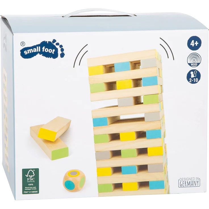small foot 12027 Wackelturm XXL 'Active' aus FSC® 100%-zertifiziertem Holz, Outdoor-Familienspiel, ab 3 Jahren – Bild 5