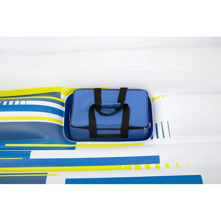 Bestway Hydro-Force 'Tropical Breeze' Badeinsel, 373 x 264 x 73 cm, geeignet für 6 Personen, inkl. abnehmbaren Sonnenschutz, Getränkehaltern und integrierter Kühltasche – Bild 9