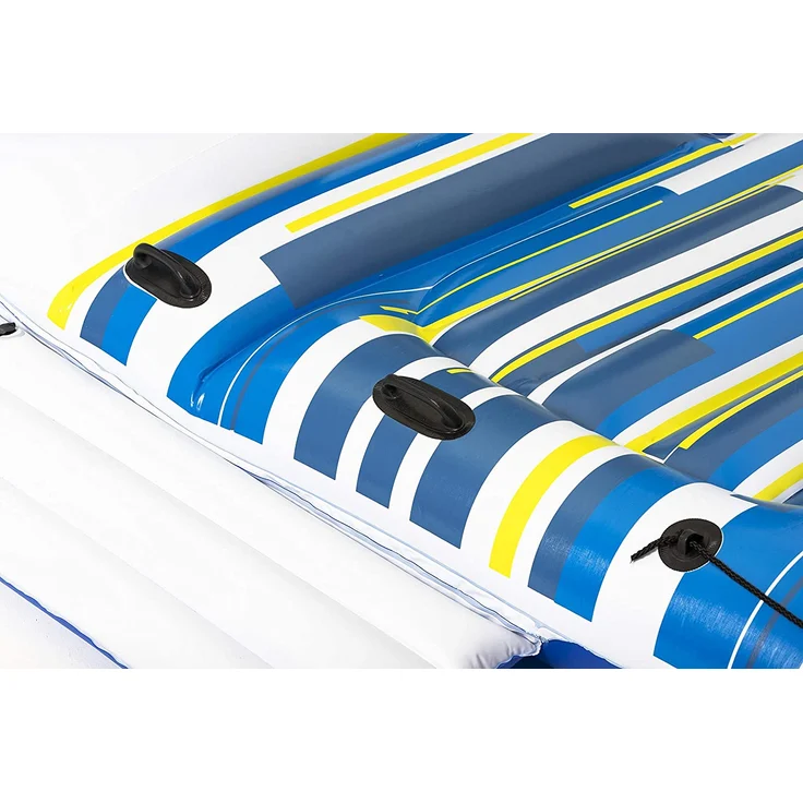 Bestway Hydro-Force 'Tropical Breeze' Badeinsel, 373 x 264 x 73 cm, geeignet für 6 Personen, inkl. abnehmbaren Sonnenschutz, Getränkehaltern und integrierter Kühltasche – Bild 7