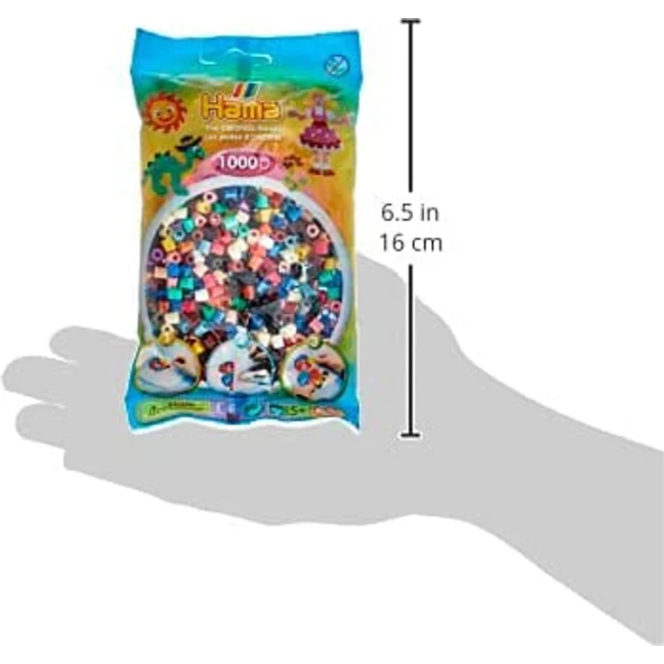 Hama Perlen Vollton Farben gemischt Beutel 1000er – Bild 4