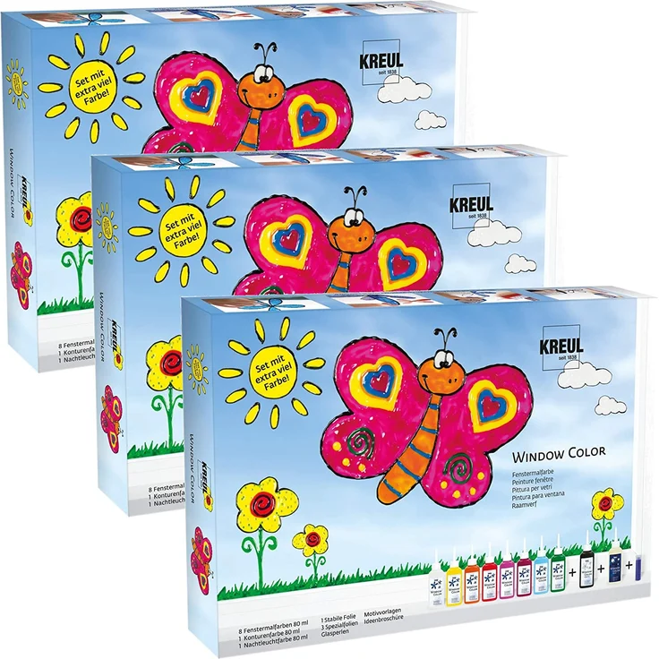 Kreul Window Color Set mit extra viel Farbe Set – Bild 3