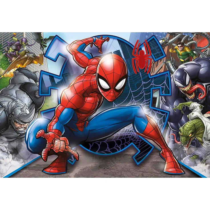 Clementoni 27116 Spiderman-Supercolor Puzzle, 104 Teile, für Kinder ab 6 Jahre, Mehrfarben – Bild 3