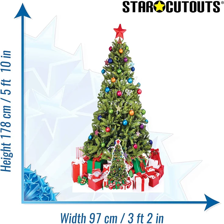Weihnachtsbaum Pappaufsteller (Stand Up) - Christmas Tree (190 cm) – Bild 2