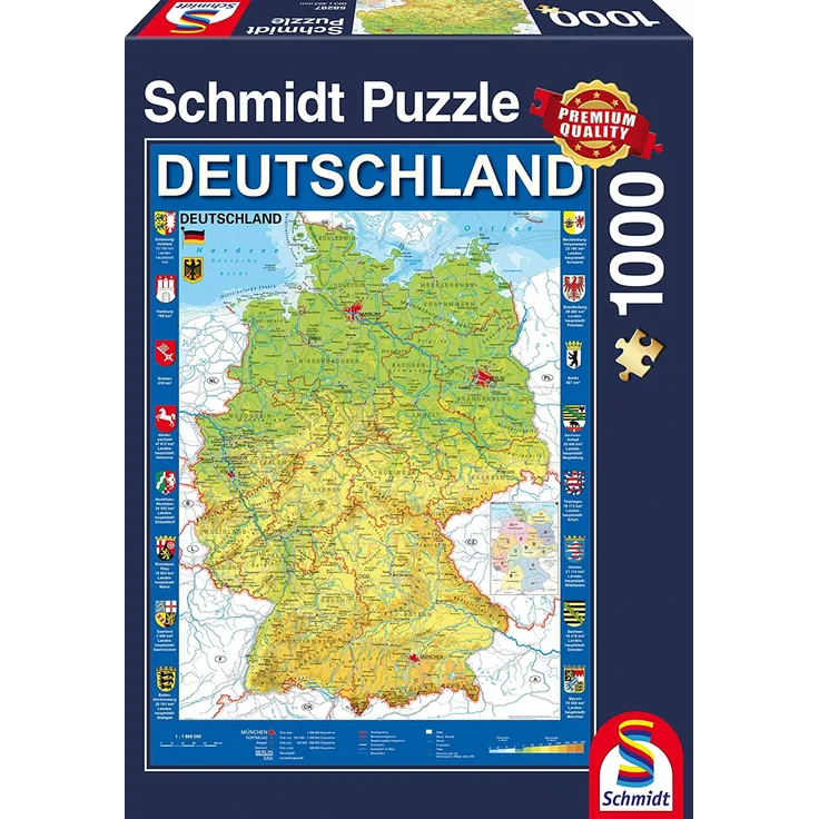 Schmidt Puzzle 1000 Teile Deutschlandkarte