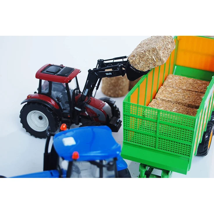 Kids Globe Farming Zubehör Set (mit Zäunen Heuballen Kartoffelkisten und Paletten 19tlg aus Holz 1:32) 610253, Bunt – Bild 5