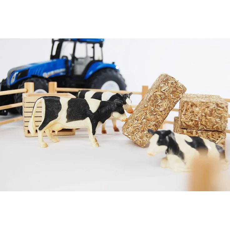 Kids Globe Farming Zubehör Set (mit Zäunen Heuballen Kartoffelkisten und Paletten 19tlg aus Holz 1:32) 610253, Bunt – Bild 8