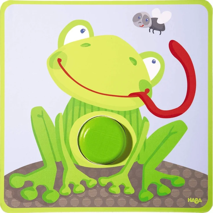 Haba 301059 - Zuordnungsspiel Kunterbunte Tierwelt, lustiges Motorikspielzeug ab 18 Monaten zum Farbenlernen, mit niedlichen Tiermotiven – Bild 6