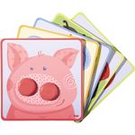 Haba 301059 - Zuordnungsspiel Kunterbunte Tierwelt, lustiges Motorikspielzeug ab 18 Monaten zum Farbenlernen, mit niedlichen Tiermotiven