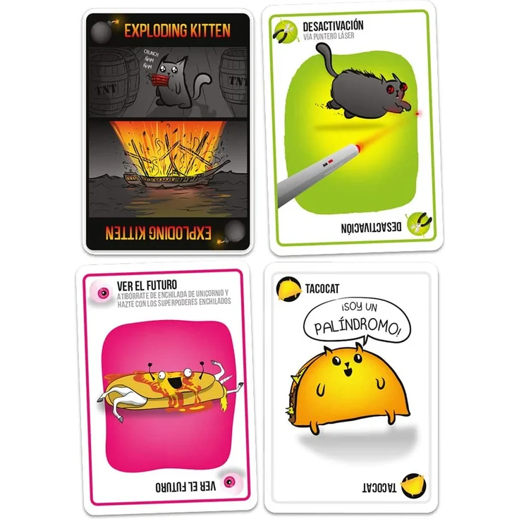 Asmodee Exploding Kittens – Kartenspiel (ekek0001), Spanisch – Bild 4