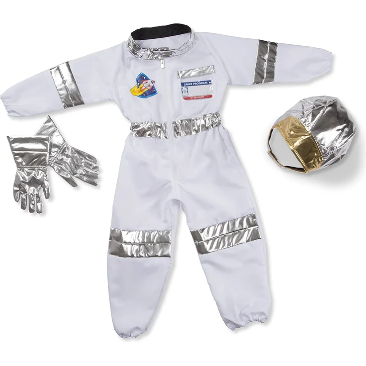 Melissa & Doug | Astroonaut Kostüm |Verkleidung für Rollenspiele | Tolles Geschenk für Mädchen und Jungen | Astroonaut für Karneval, Fasching, Mottoparty – Bild 1