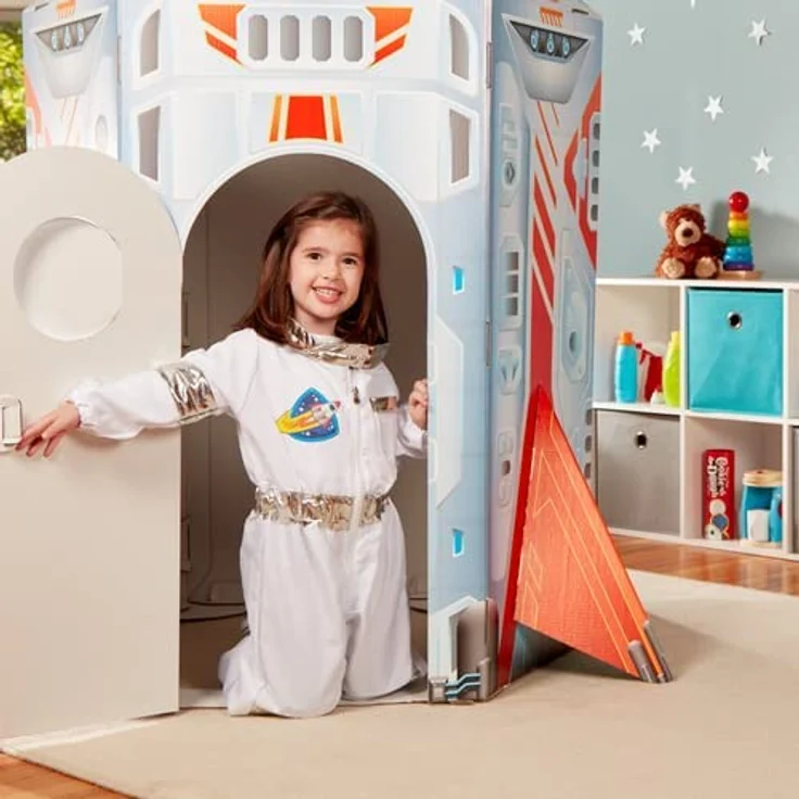 Melissa & Doug | Astroonaut Kostüm |Verkleidung für Rollenspiele | Tolles Geschenk für Mädchen und Jungen | Astroonaut für Karneval, Fasching, Mottoparty – Bild 2