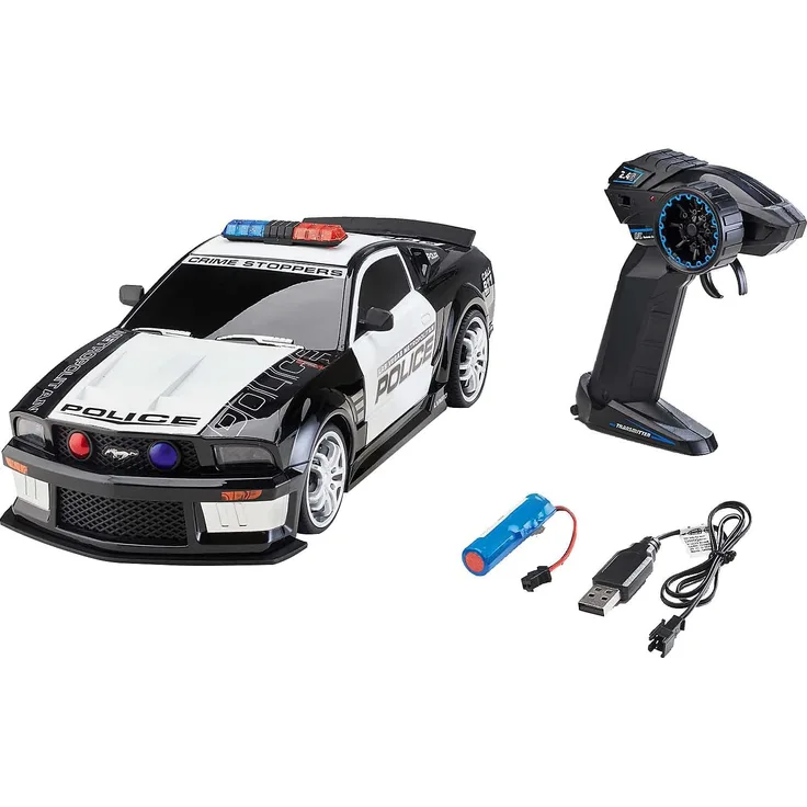 RC Car Ford Mustang Police 1:12