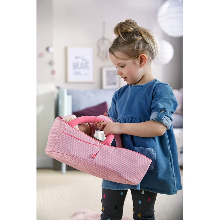 HABA 305072 - Puppentragetasche Rosarot, Puppenzubehör für Babypuppen und HABA-Stoffpuppen, Tragetasche und Decke, Spielzeug ab 18 Monaten - Preisvergleich – Bild 5