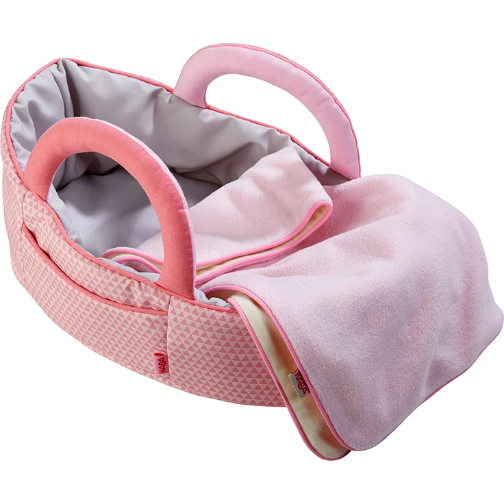 HABA 305072 - Puppentragetasche Rosarot, Puppenzubehör für Babypuppen und HABA-Stoffpuppen, Tragetasche und Decke, Spielzeug ab 18 Monaten - Preisvergleich – Bild 2