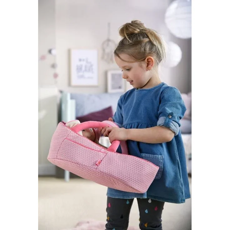 HABA 305072 - Puppentragetasche Rosarot, Puppenzubehör für Babypuppen und HABA-Stoffpuppen, Tragetasche und Decke, Spielzeug ab 18 Monaten - Preisvergleich – Bild 6
