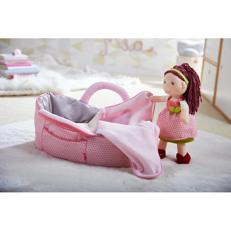 HABA 305072 - Puppentragetasche Rosarot, Puppenzubehör für Babypuppen und HABA-Stoffpuppen, Tragetasche und Decke, Spielzeug ab 18 Monaten - Preisvergleich – Bild 3