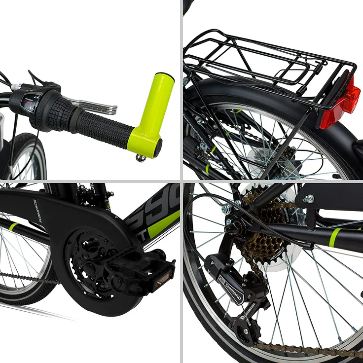 Bergsteiger Jugendfahrrad Sydney, 18 Gang Shimano Tourney RD-TY300 Schaltwerk, Kettenschaltung - Preisvergleich – Bild 8