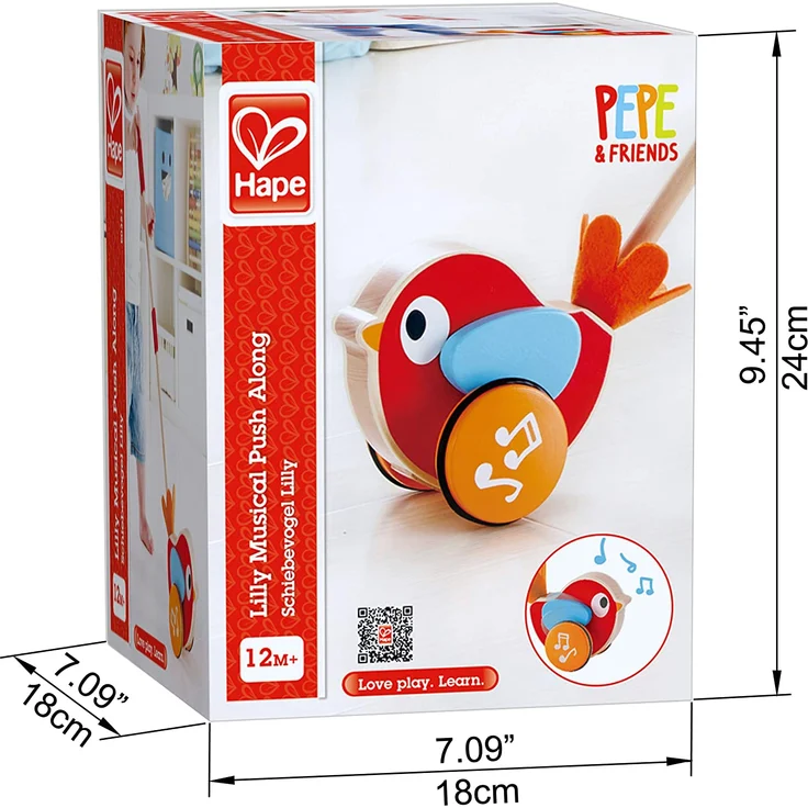 Hape International E0353 Schiebevogel Lilly Spielzeug, bunt – Bild 4