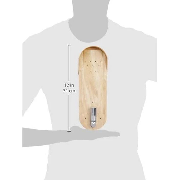 Small Foot 2877 Tisch-Bowling aus Holz, Geschicklichkeitsspiel mit 10 Metallkegeln und 1 Metallkugel, ab 3 Jahre, Natur – Bild 6