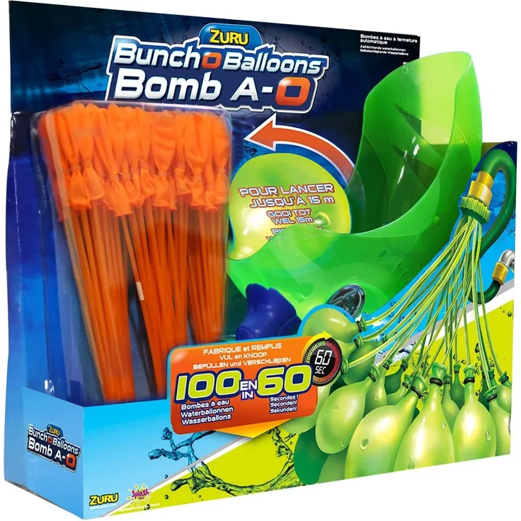Splash Toys 31114 - Original Bunch O Balloon Wasserbomben Set (inkl. 3 Bündel mit je 36 Wasser-Bomben und Abschußgerät)
