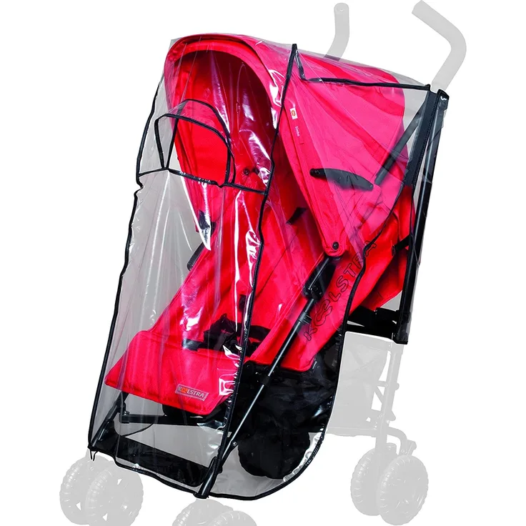 sunnybaby 13197 - Universal Regenverdeck, Regenschutz, Regenhaube für Buggy mit Dach | mit Kontaktfenster für optimale Luftzirkulation | Qualität: MADE in GERMANY