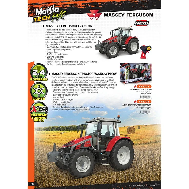 MaistoTech 582723 Massey Ferguson 8S. 265 RC-Einsteiger-Funktionsmodell Elektronik – Bild 4