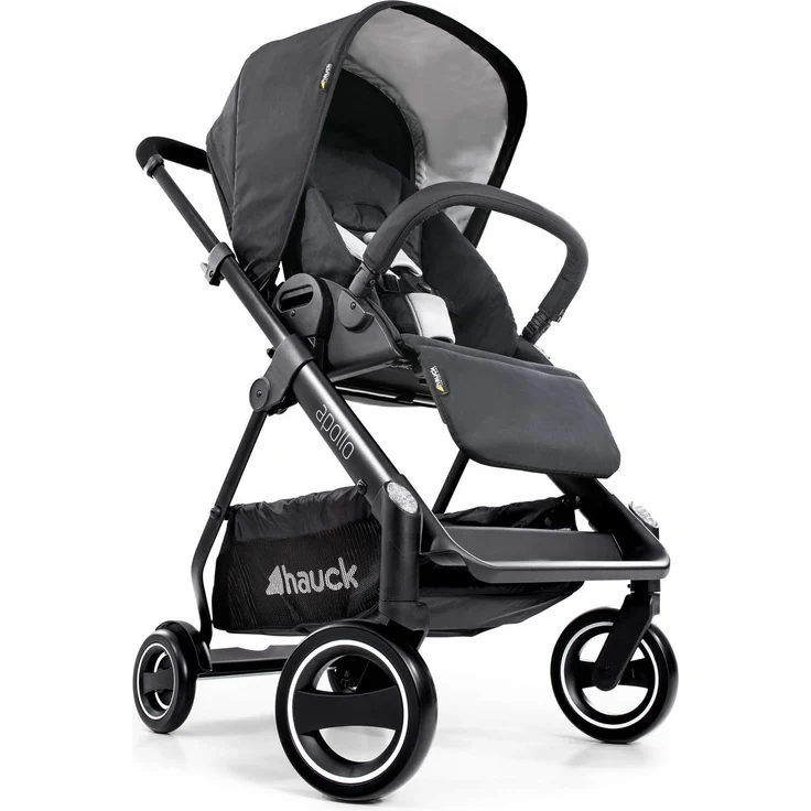 Hauck 'Apollo Duoset' Kombikinderwagen 2 in 1 Caviar, inkl. Babywanne und Beindecke – Bild 55