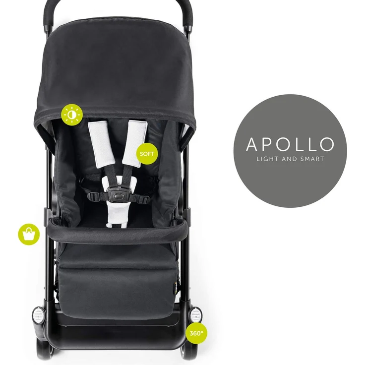 Hauck 'Apollo Duoset' Kombikinderwagen 2 in 1 Caviar, inkl. Babywanne und Beindecke – Bild 34