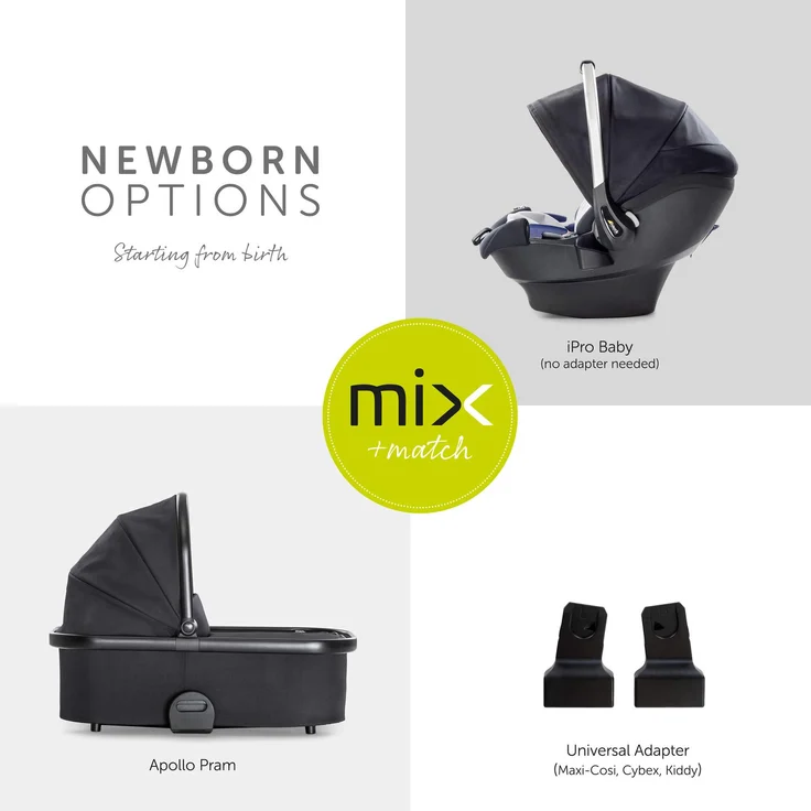 Hauck 'Apollo Duoset' Kombikinderwagen 2 in 1 Caviar, inkl. Babywanne und Beindecke – Bild 31