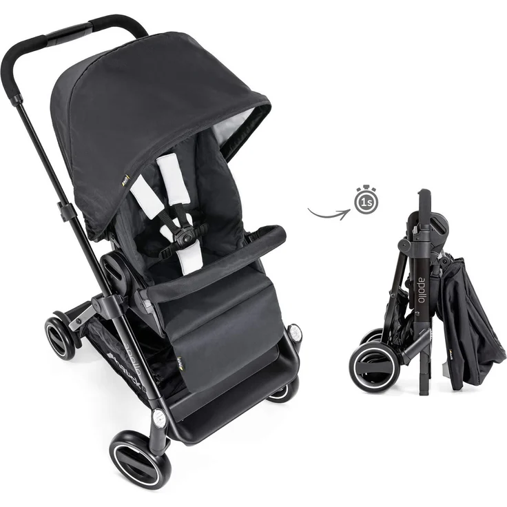 Hauck 'Apollo Duoset' Kombikinderwagen 2 in 1 Caviar, inkl. Babywanne und Beindecke – Bild 35