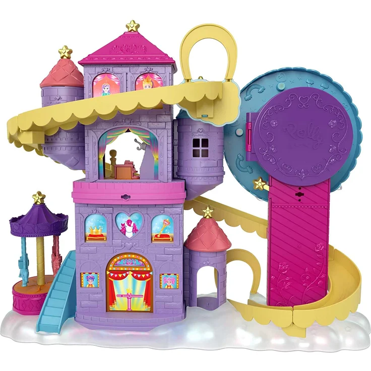 Polly Pocket HBT13 - Regenbogen-Einhornspaß Freizeitpark, 3 verschiedene Freizeitpark-Attraktionen, 7 Spielbereiche, 2 Puppen, 2 Einhörner und 25 Überraschungen (insgesamt 30 Spielteile), ab 4 Jahren - Preisvergleich – Bild 7