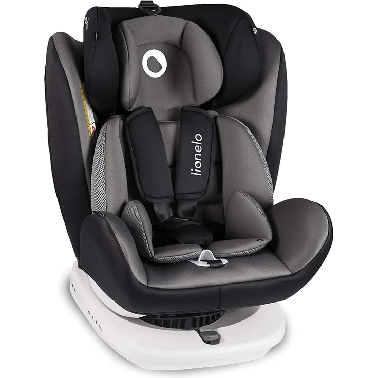 Lionelo Bastiaan Kindersitz Auto Kindersitz Isofix und Top Tether Kindersitz Drehbar um 360 Grad Autositz Gruppe 0 1 2 3 ab Geburt bis 36 kg TÜV SÜD ECE R 44 04 (Grau) – Bild 3