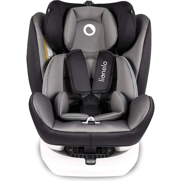 Lionelo Bastiaan Kindersitz Auto Kindersitz Isofix und Top Tether Kindersitz Drehbar um 360 Grad Autositz Gruppe 0 1 2 3 ab Geburt bis 36 kg TÜV SÜD ECE R 44 04 (Grau) – Bild 2