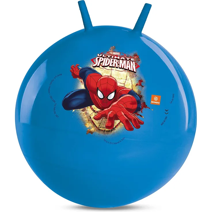 Mondo Spiderman Hüpfball mit Zwei Hand Grip