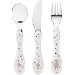 Lässig Kinderbesteck (3 Stk) - Tiny Farmer Schaf & Gans, Weiß