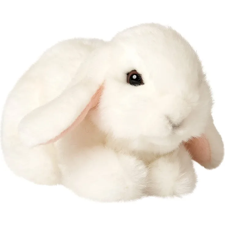 Uni-Toys - Widderkaninchen weiß, liegend - 18 cm (Länge) - Plüsch-Hase - Plüschtier, Kuscheltier