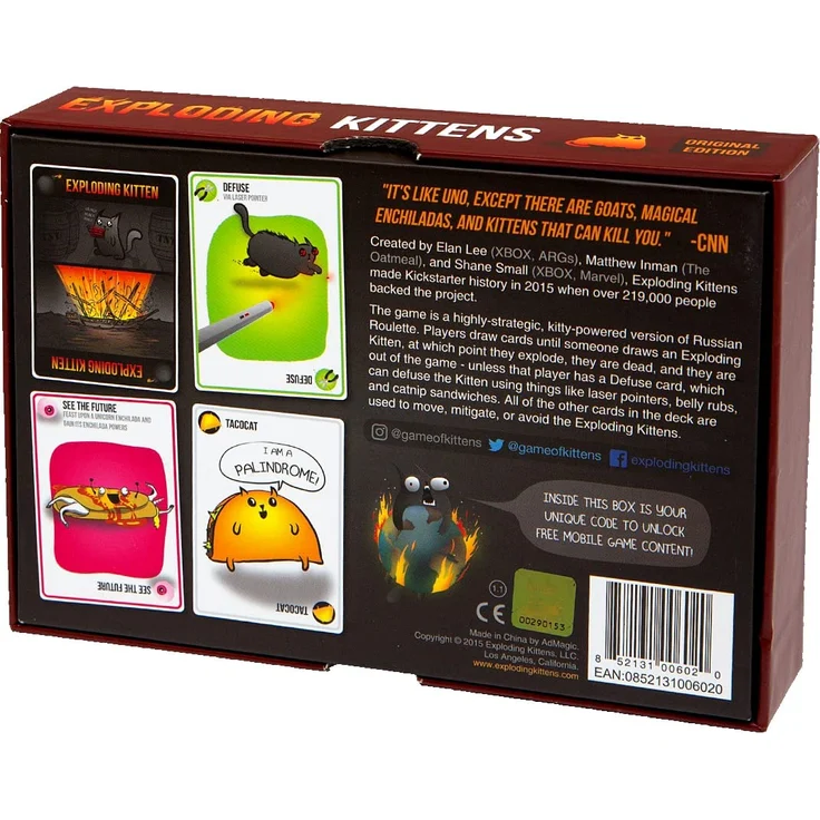 Asmodee EKG-ORG1-1 Explodierendes Kätzchenkartenspiel – Familienfreundliche Partyspiele – Kartenspiele für Erwachsene, Jugendliche und Kinder, Englische Version – Bild 2