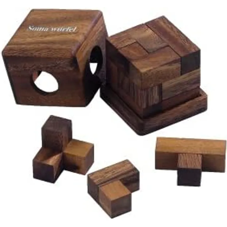 Philos 6206 - Somawürfel, klein, 7 Puzzle Teile, Knobelspiel